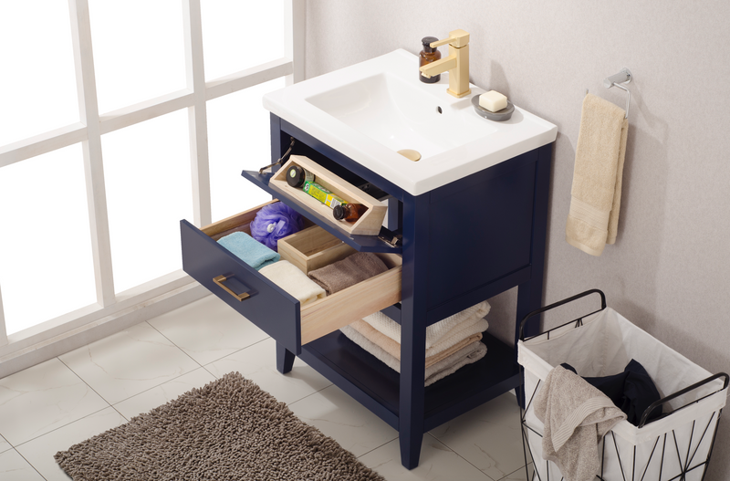 Design Element Cara 24" Single Sink Vanity - Blue S02-24-BLU