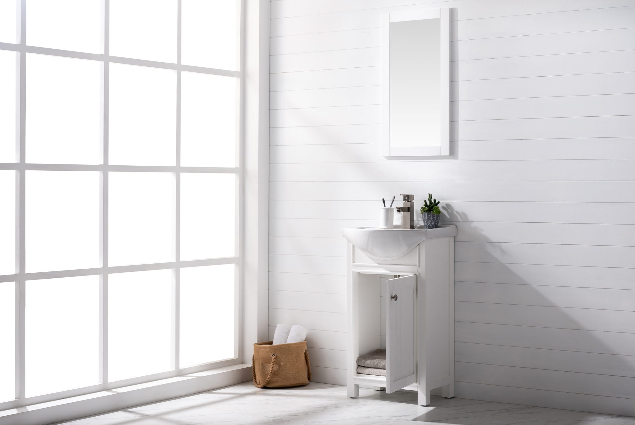 Design Element Marian 20" Single Sink Vanity - White S05-20-WT