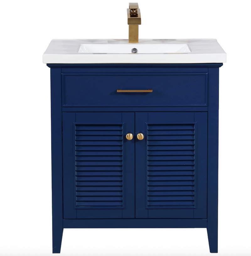 Design Element Cameron 30" Single Sink Vanity - Blue S09-30-BLU