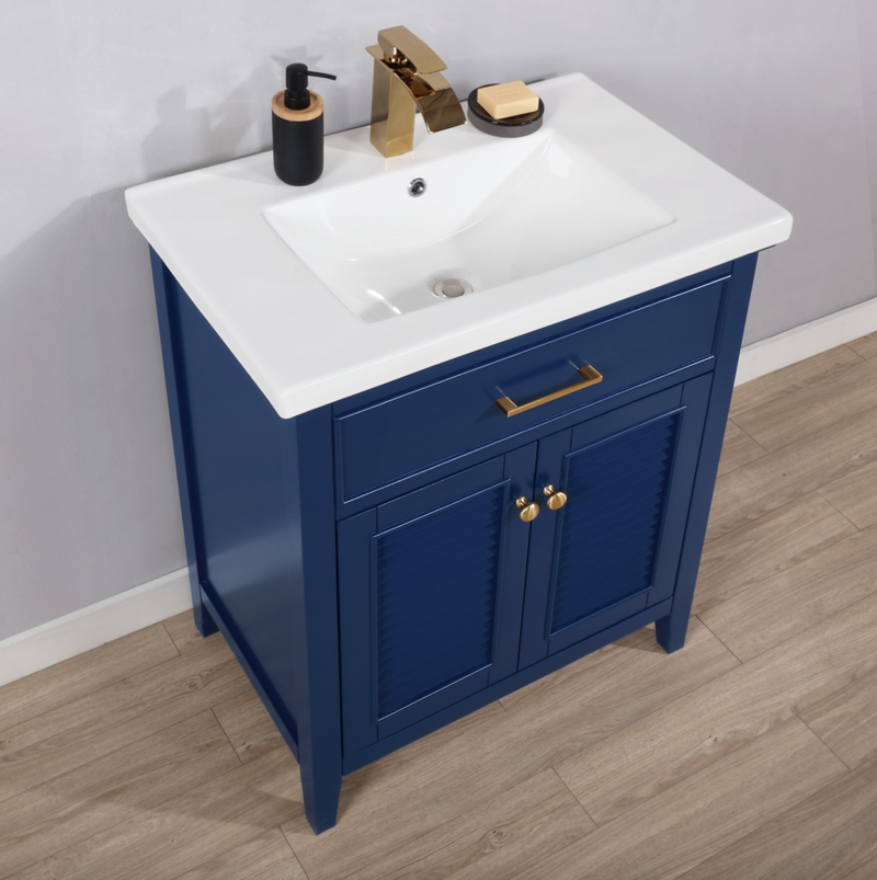 Design Element Cameron 30" Single Sink Vanity - Blue S09-30-BLU