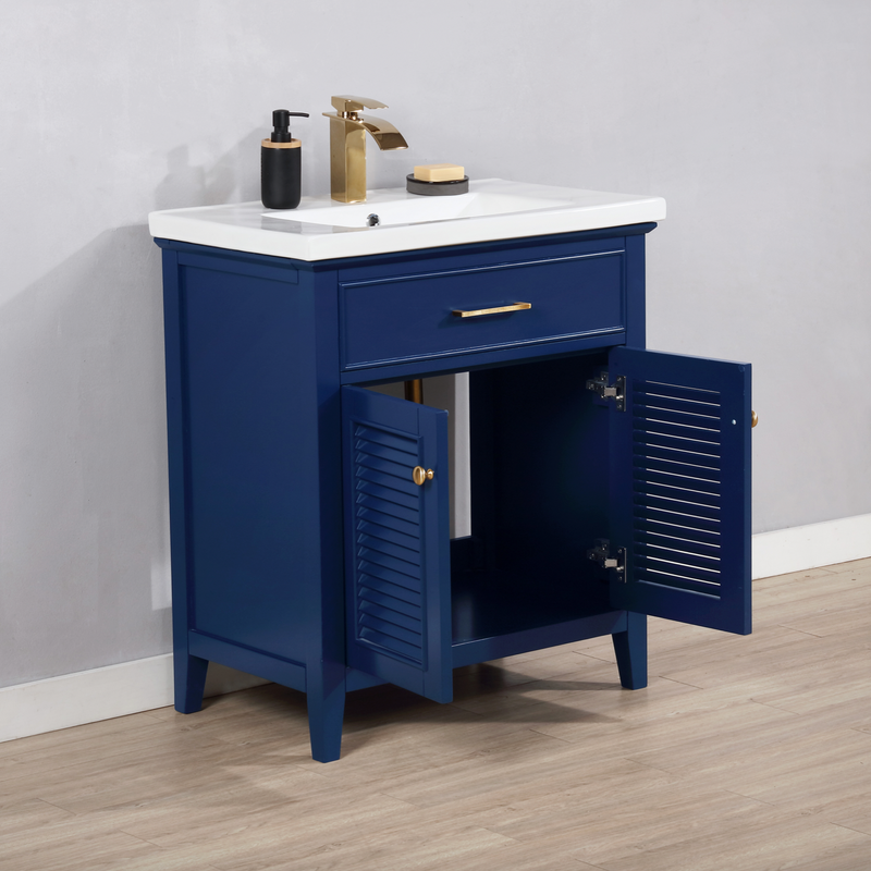 Design Element Cameron 30" Single Sink Vanity - Blue S09-30-BLU