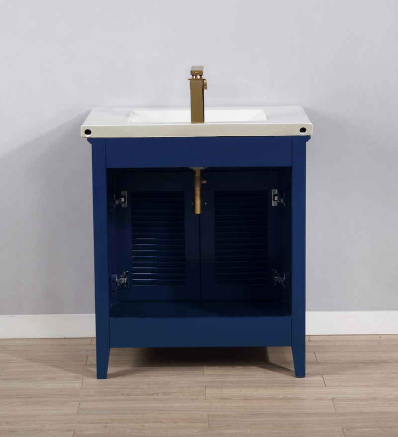 Design Element Cameron 30" Single Sink Vanity - Blue S09-30-BLU