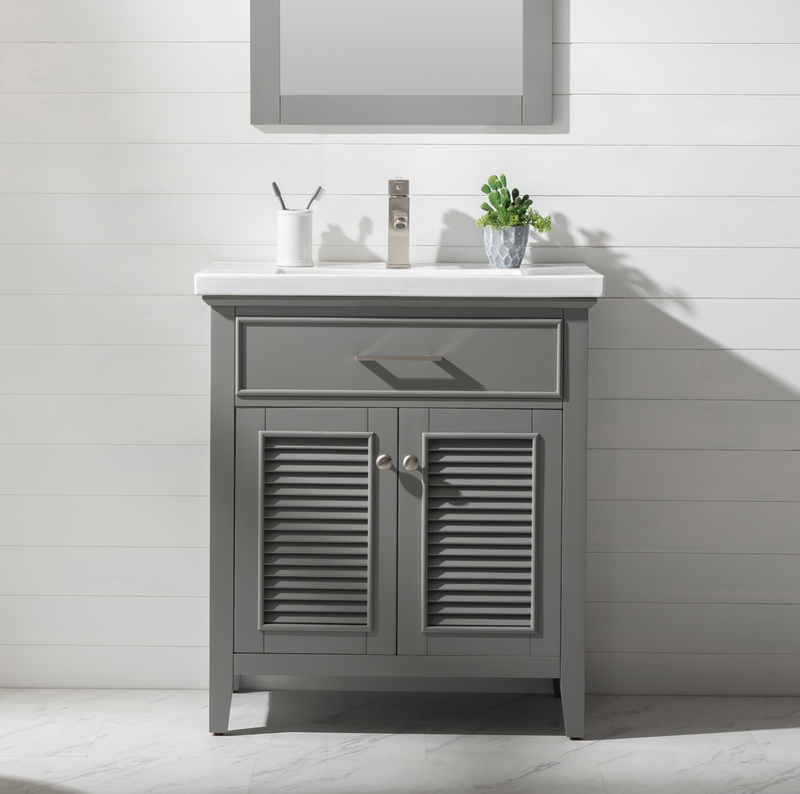 Design Element Cameron 30" Single Sink Vanity - Gray S09-30-GY