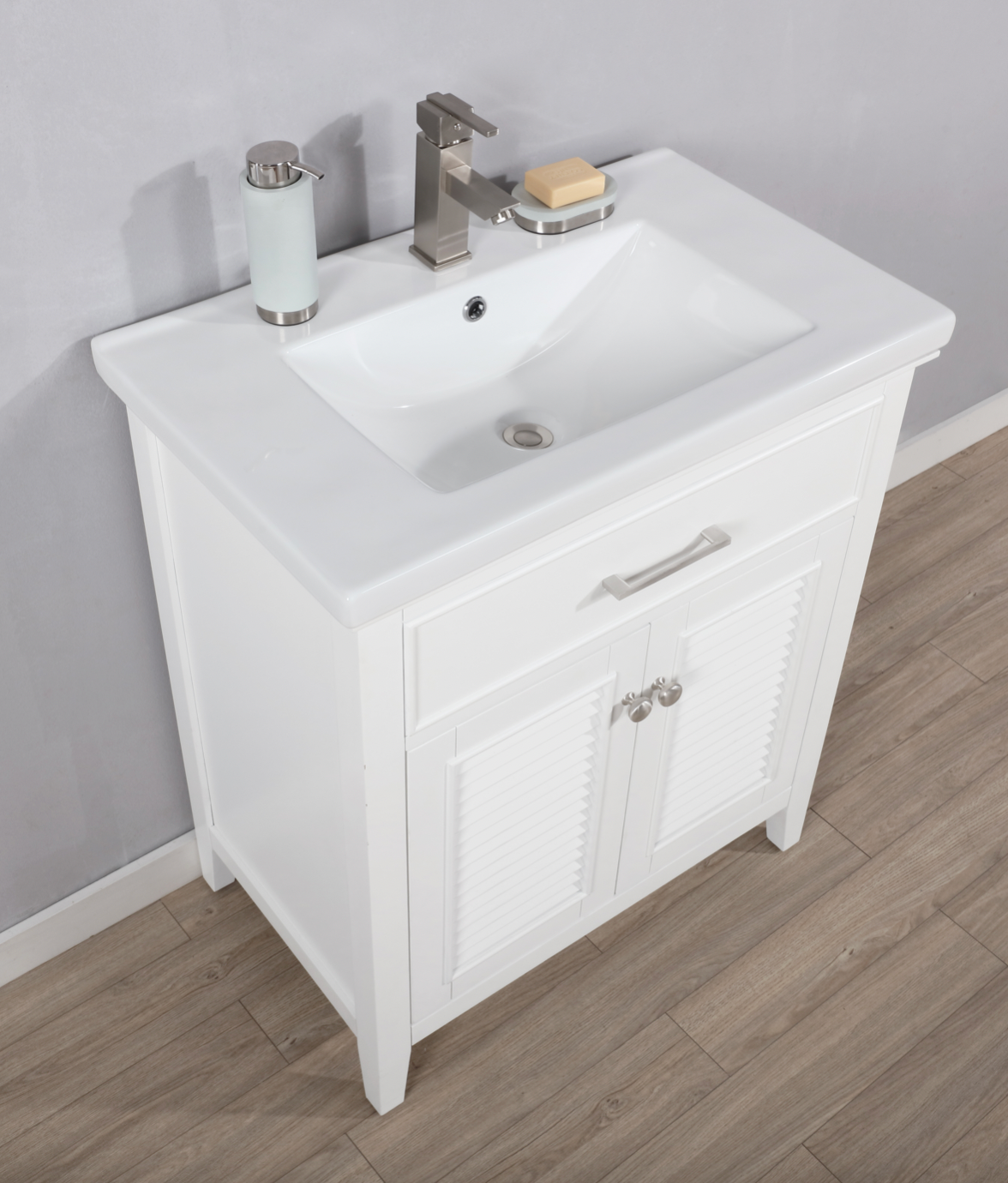 Design Element Cameron 30" Single Sink Vanity In White S09-30-WT