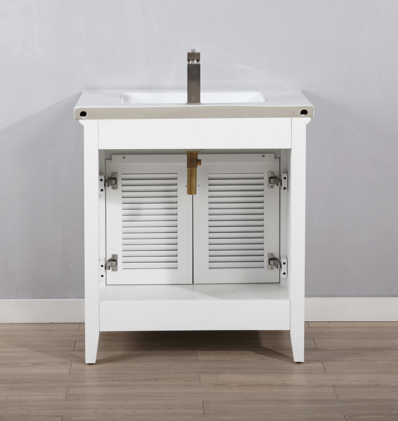 Design Element Cameron 30" Single Sink Vanity In White S09-30-WT