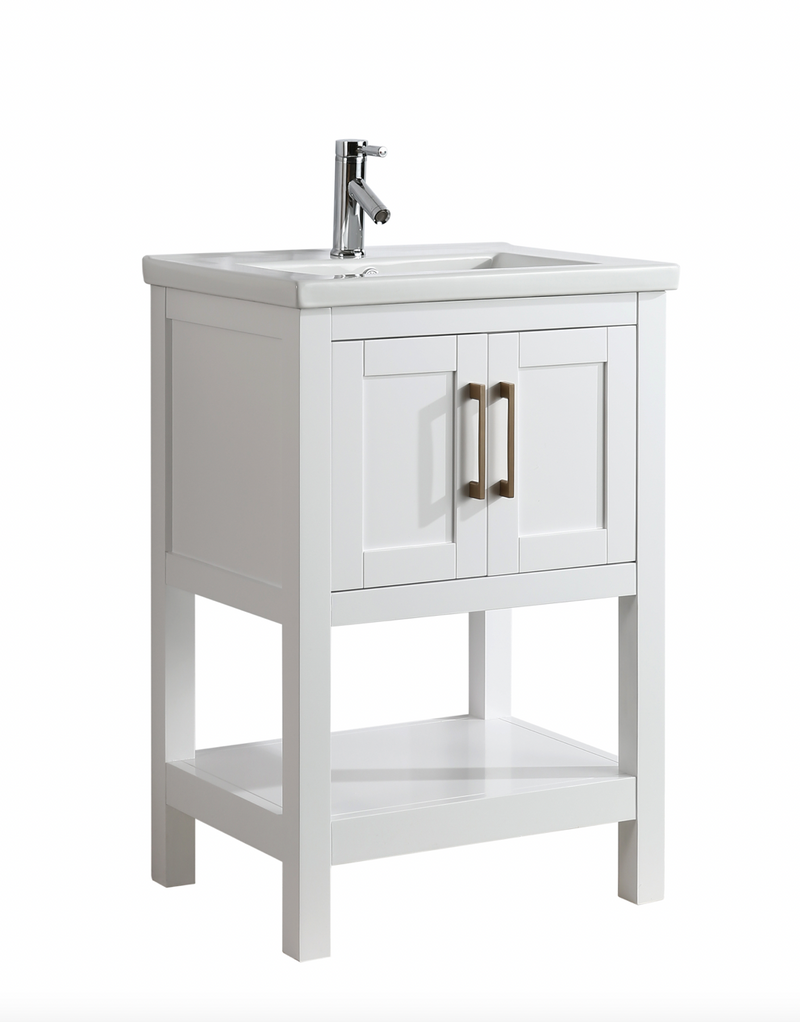 Design Element Alissa 24" Single Sink Vanity - White SPV02-24-WT