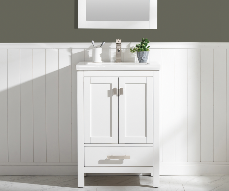 Design Element Valentino 24" Single Vanity - White V01-24-WT