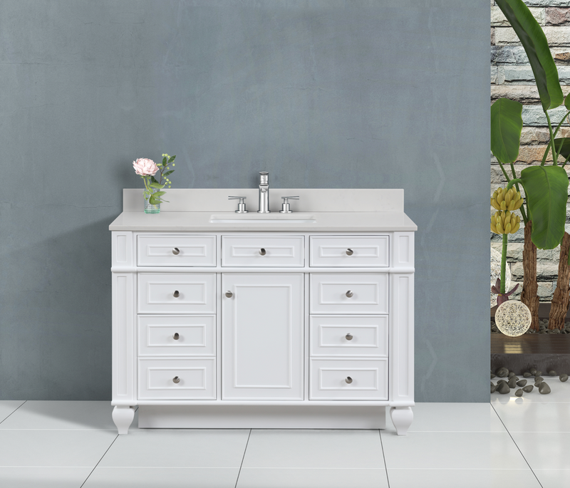 Design Element Winston 48" Single Vanity - White WN-48-W