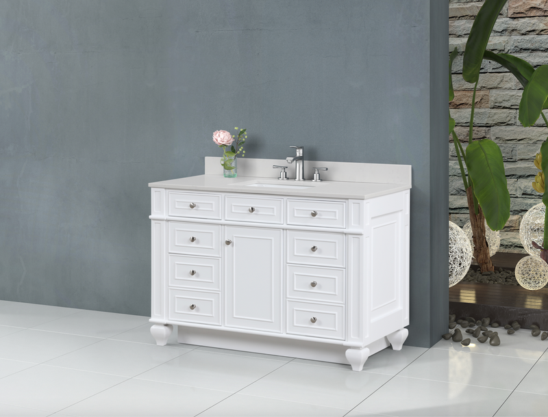 Design Element Winston 48" Single Vanity - White WN-48-W