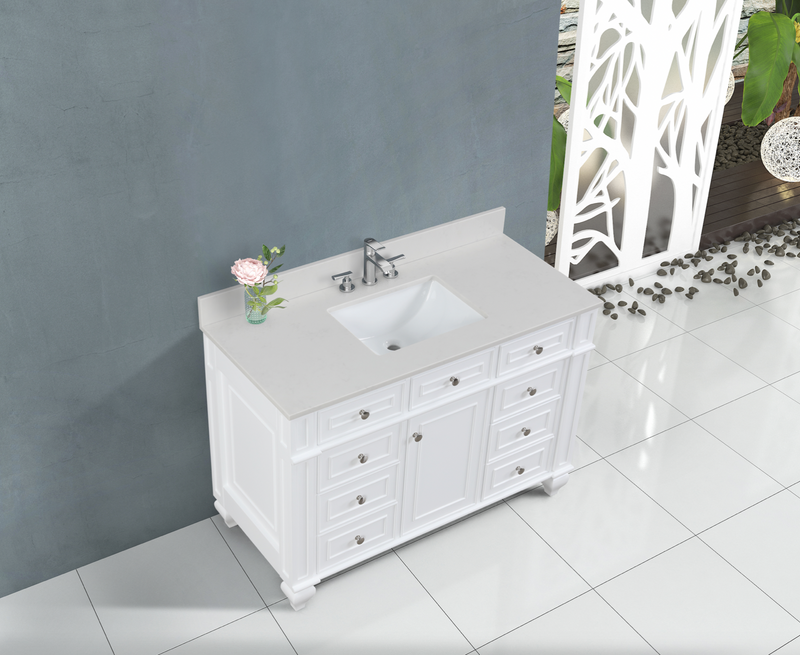 Design Element Winston 48" Single Vanity - White WN-48-W