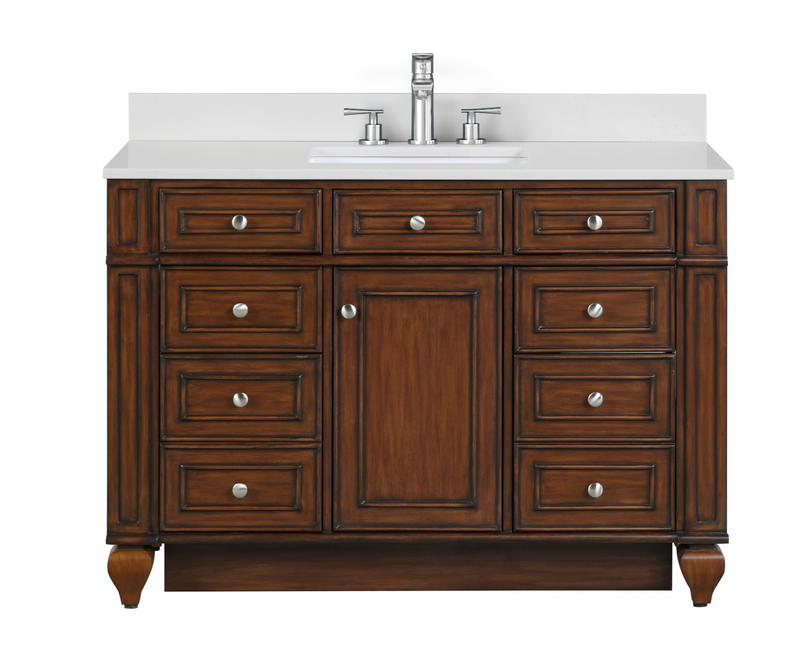 Design Element Winston 48" Single Vanity - Walnut WN-48-BR