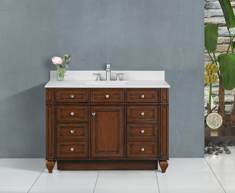 Design Element Winston 48" Single Vanity - Walnut WN-48-BR