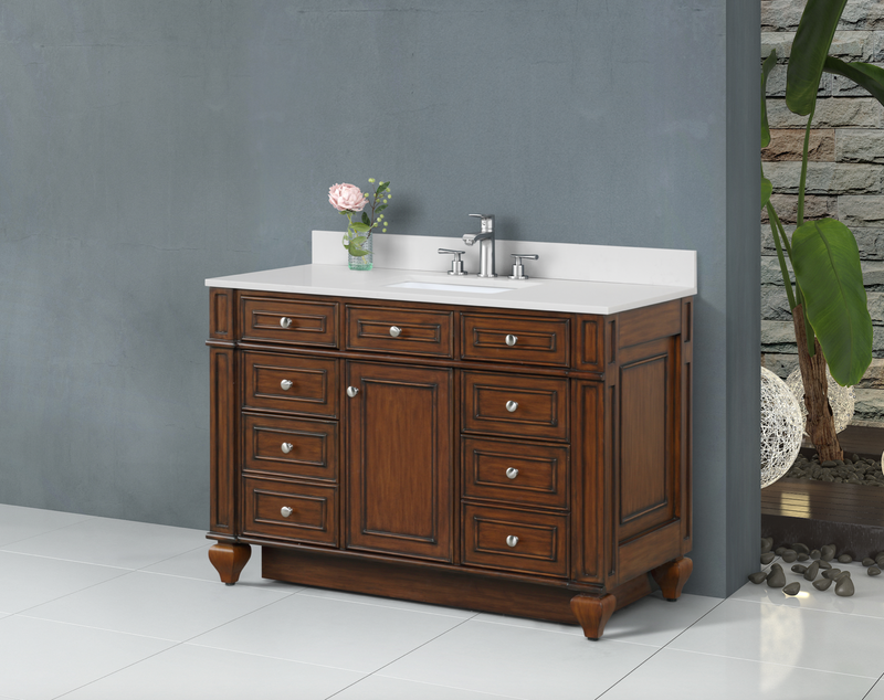 Design Element Winston 48" Single Vanity - Walnut WN-48-BR