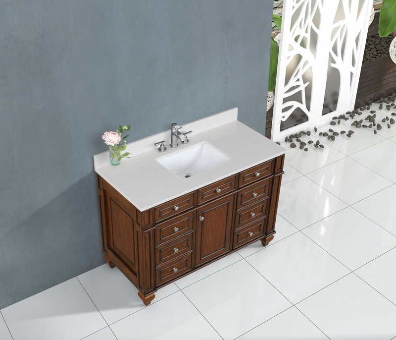 Design Element Winston 48" Single Vanity - Walnut WN-48-BR