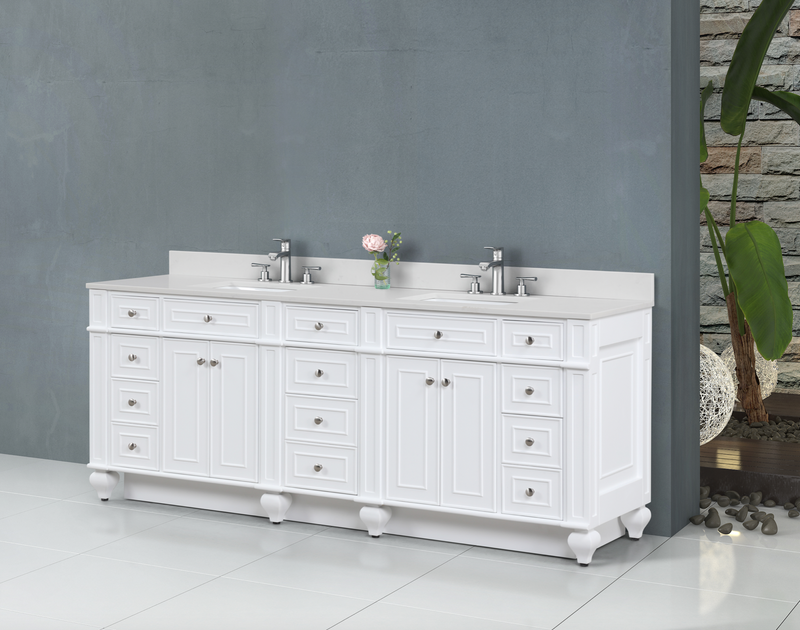 Design Element Winston 84" Double Vanity In White WN-84-W