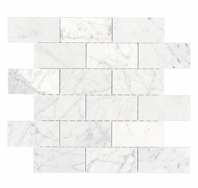 Design Element Blanco 12 In. X 12 In. Marble Mosaic Wall Tile MTILE03