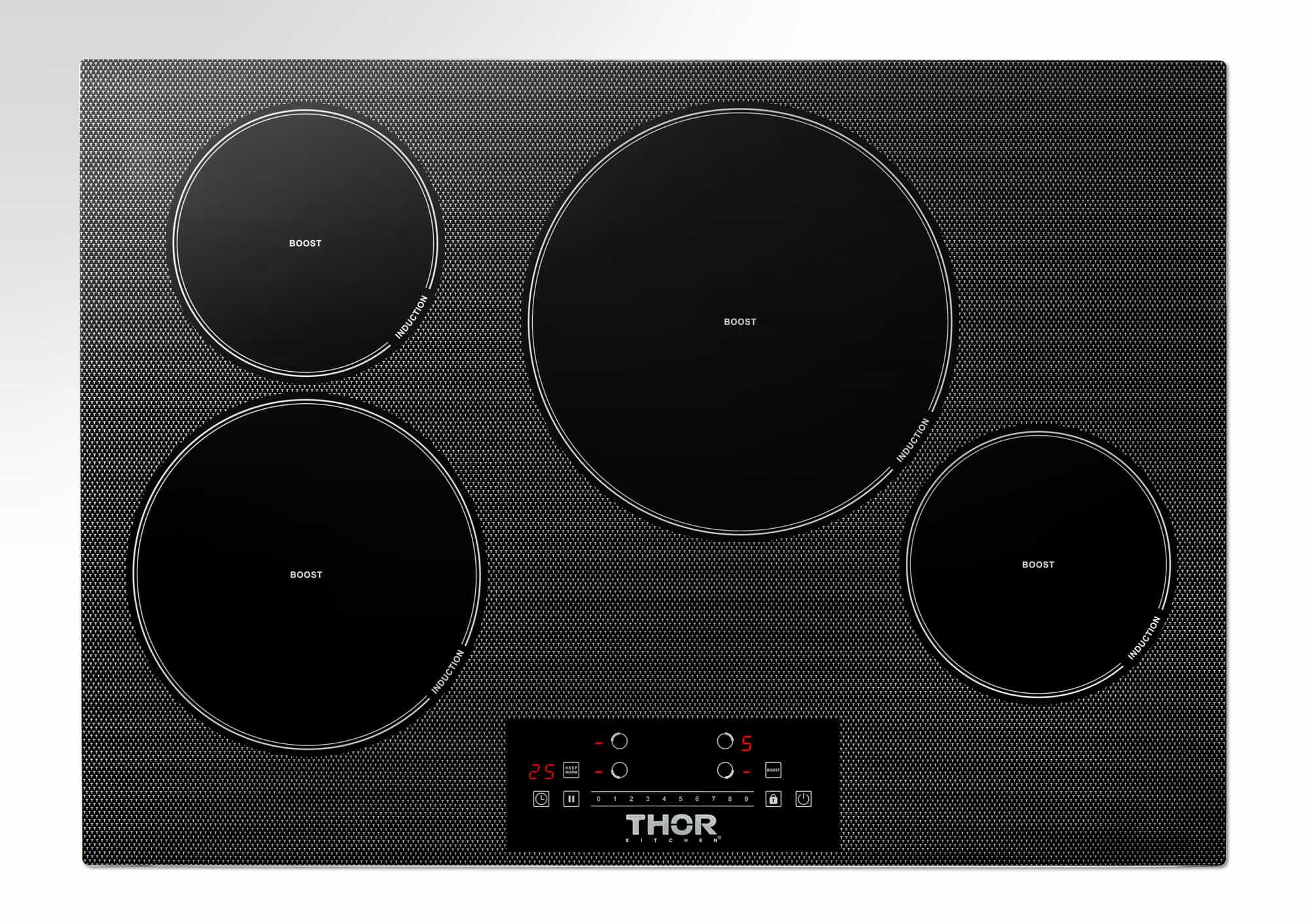 Thor Kitchen 30-Inch Built-In Induction Cooktop with 4 Elements TIH30