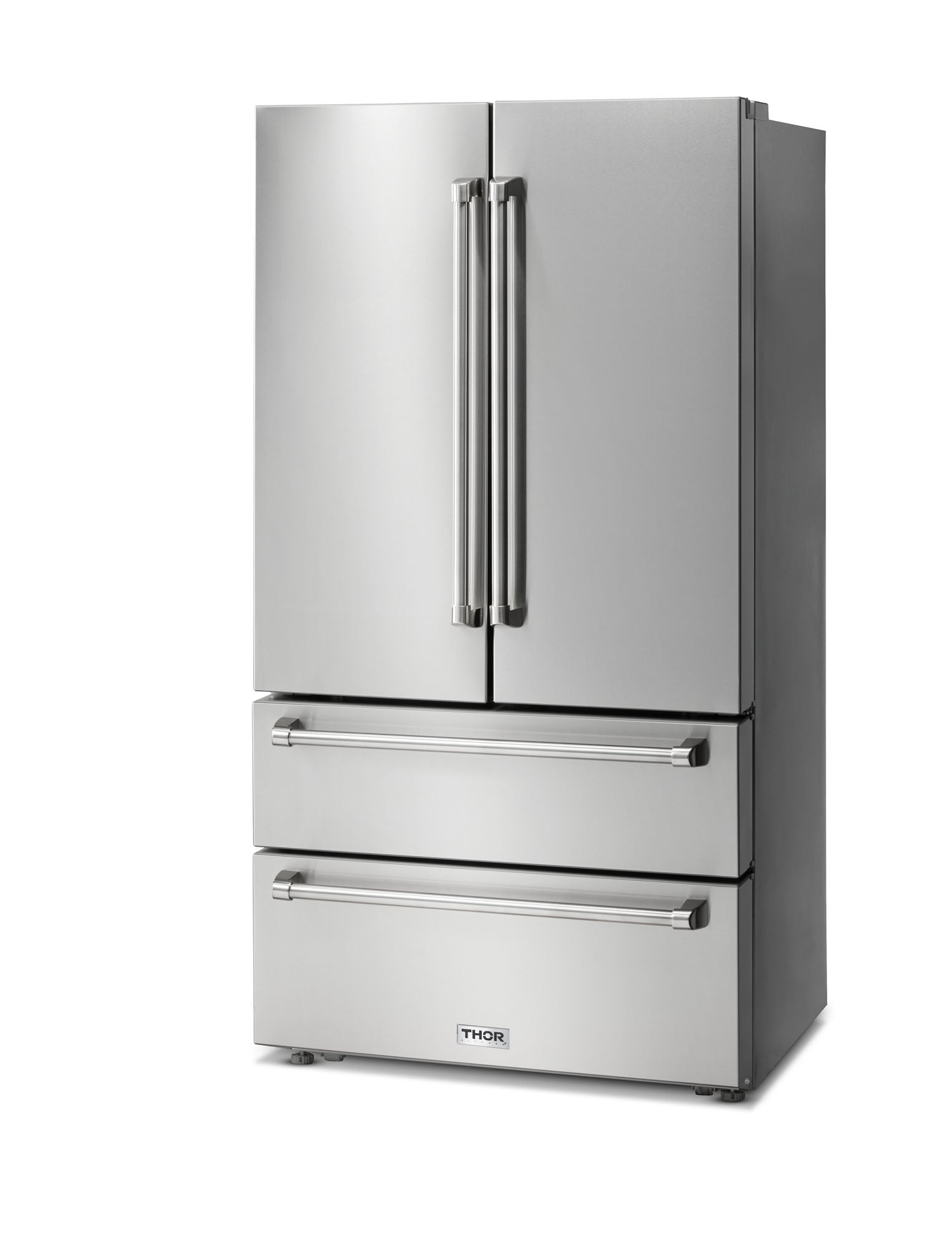 Thor Kitchen 6-Piece Appliance Package - 30-Inch Gas Range, Wall Mount Range Hood, Refrigerator, Dishwasher, Microwave, and Wine Cooler in Stainless Steel