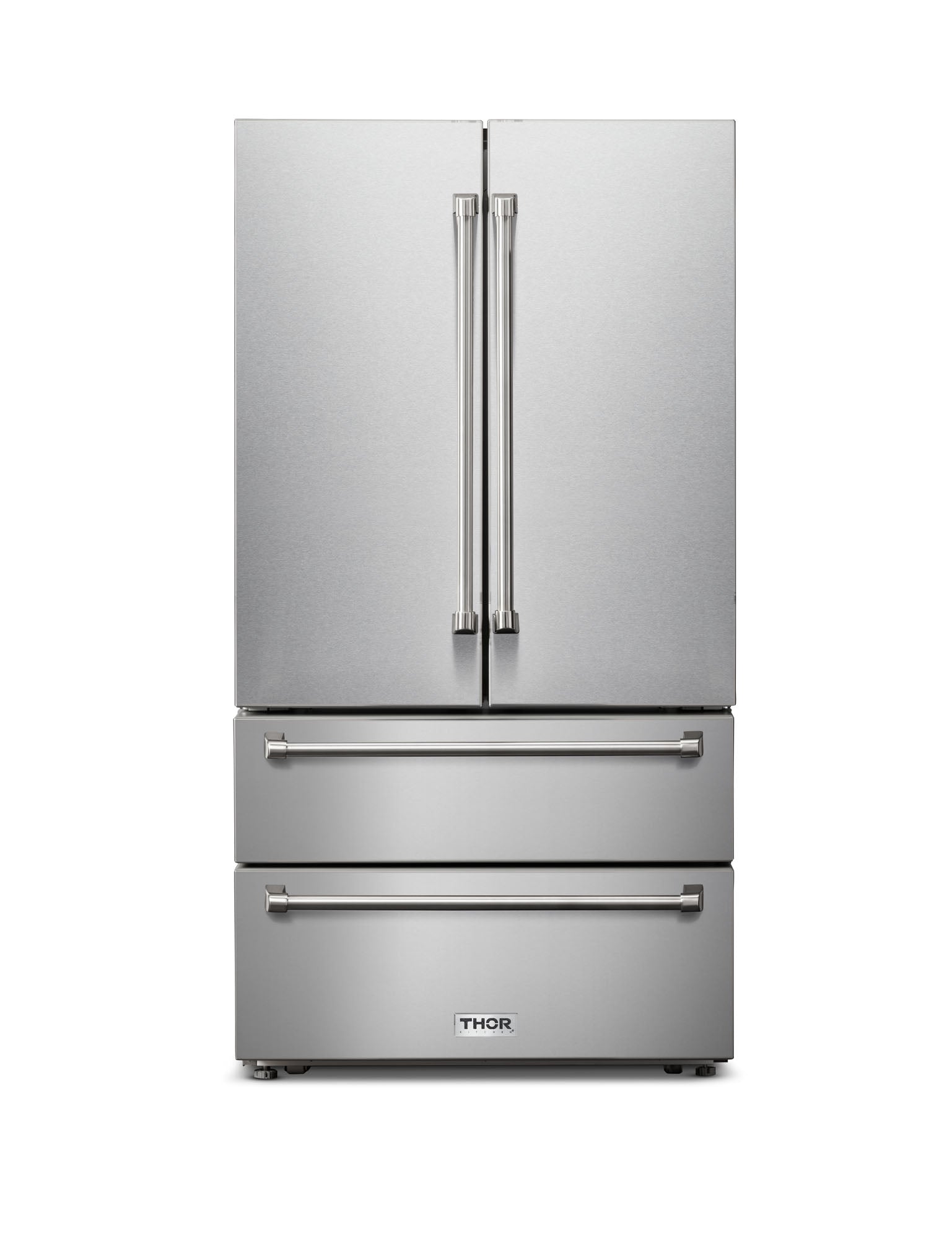 Thor Kitchen 6-Piece Appliance Package - 30-Inch Gas Range, Wall Mount Range Hood, Refrigerator, Dishwasher, Microwave, and Wine Cooler in Stainless Steel