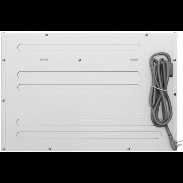 Metallic panel with a cable