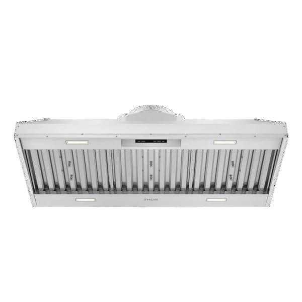 Thor Kitchen XLH48 48 Inch Liner Range Hood Front Bottom with LED Lights On