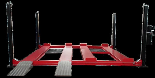 Triumph NSS9000 Four Post Car Lift Full Unit Front View








