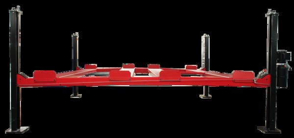 Triumph NSS9000 Four Post Car Lift Mid-Raised Position








