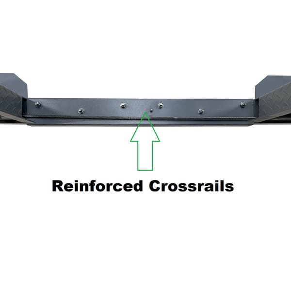 Triumph X1 Easy Park Car Lift Close-Up of Reinforced Crossrails Under Runways

