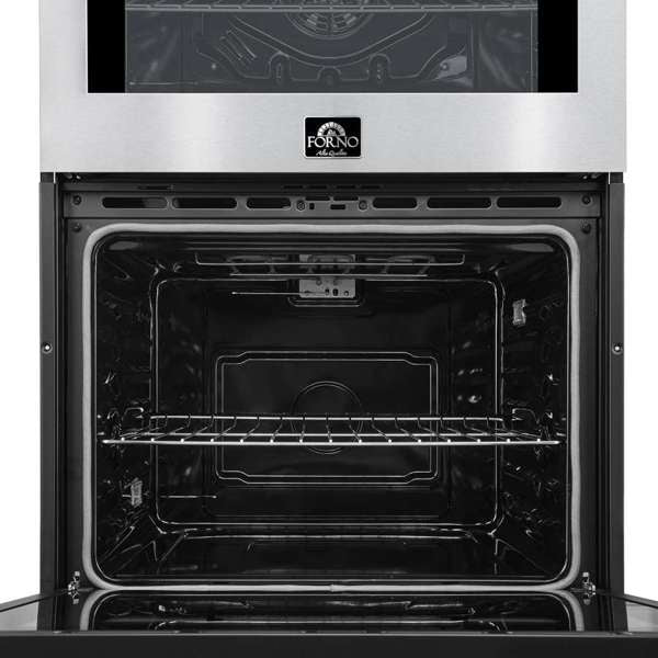 FORNO Vomero 30" 10 cu. ft. Built-In Double Electric Wall Oven in Stainless Steel, FBOEL1324-30