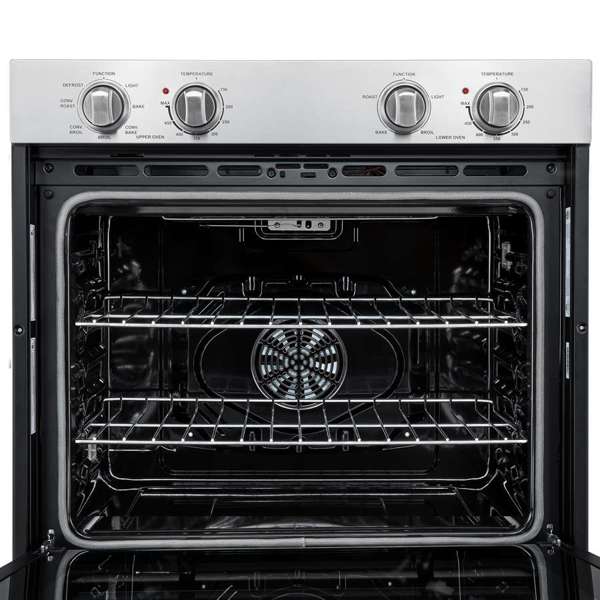 FORNO Vomero 30" 10 cu. ft. Built-In Double Electric Wall Oven in Stainless Steel, FBOEL1324-30