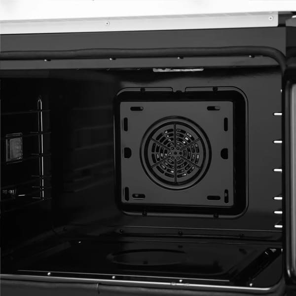 FORNO Asti 30-Inch French Door Electric Wall Oven in Black/White with Antique Brass Trim