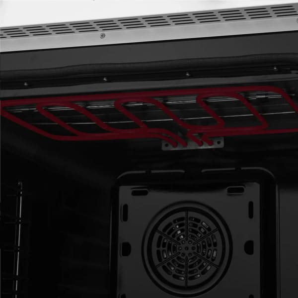 FORNO Asti 30-Inch French Door Electric Wall Oven in Black/White with Antique Brass Trim