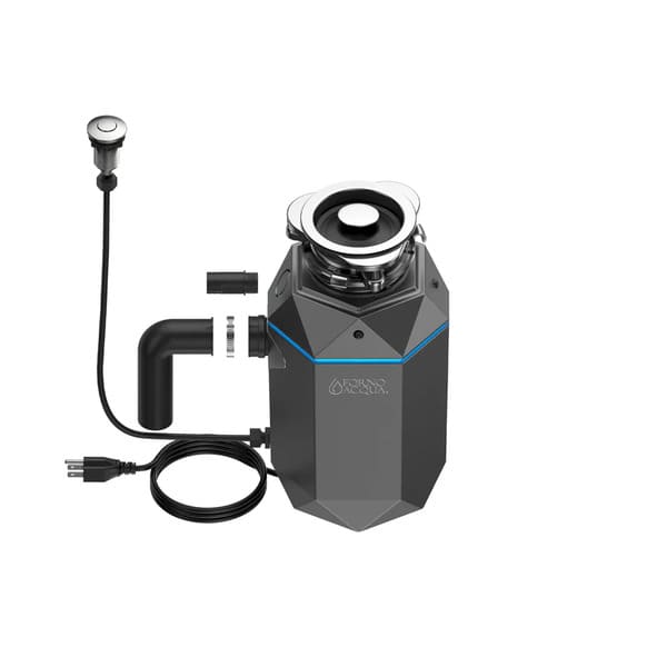 FORNO Acqua BrightDiamond 3/4HP Super Quiet Garbage Disposal Corded with Motion Sensor Cabinet Light & Pre-Wired Air Switch