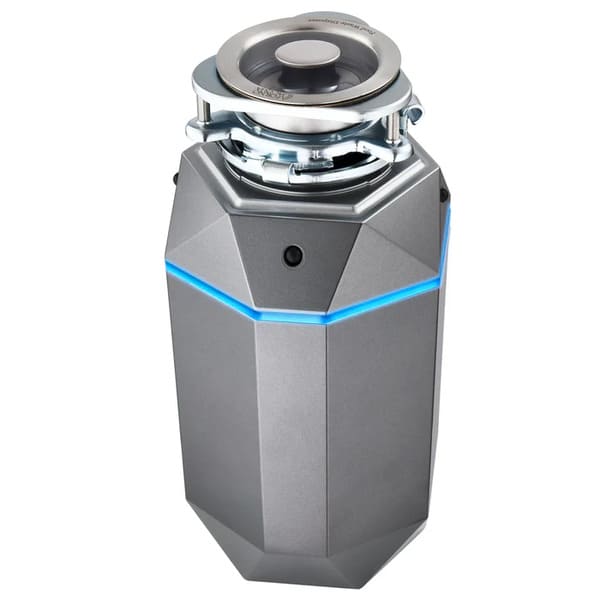 FORNO Acqua BrightDiamond 1HP Super Quiet Garbage Disposal Corded with Motion Sensor Cabinet Light & Pre-Wired Air Switch