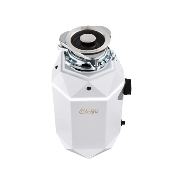 FORNO Acqua BrightDiamond 1HP Super Quiet Garbage Disposal Corded with Motion Sensor Cabinet Light & Pre-Wired Air Switch