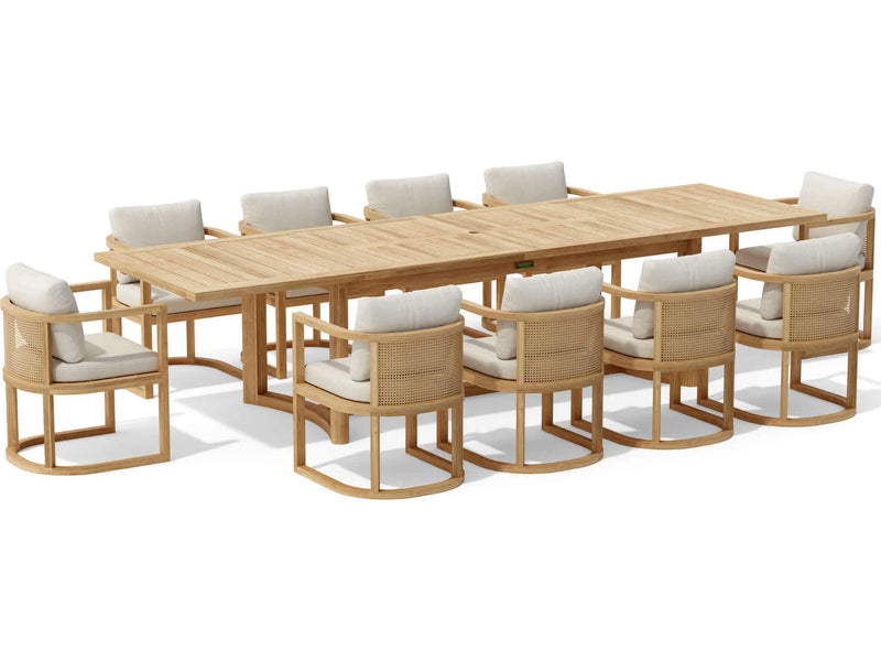 Anderson Teak 11-pc Junus Extension Outdoor Dining Set - SET-224