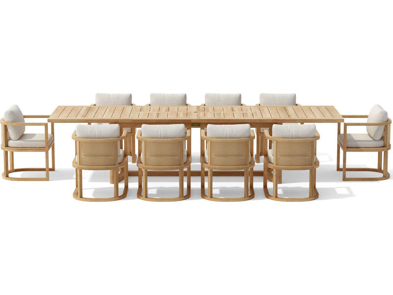 Anderson Teak 11-pc Junus Extension Outdoor Dining Set - SET-224