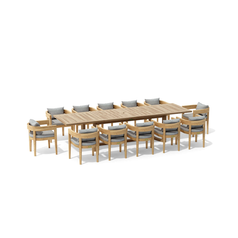 Anderson Teak 13-pc Coronado Extension Dining Table Set - SET-175