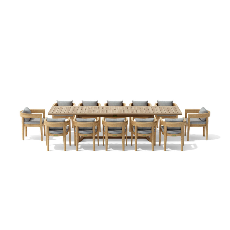 Anderson Teak 13-pc Coronado Extension Dining Table Set - SET-175