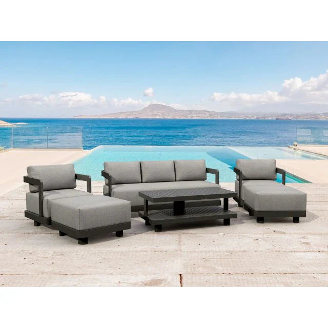 Anderson Teak 6-PC Granada Aluminum Deep Seating Set - SET-903-AL