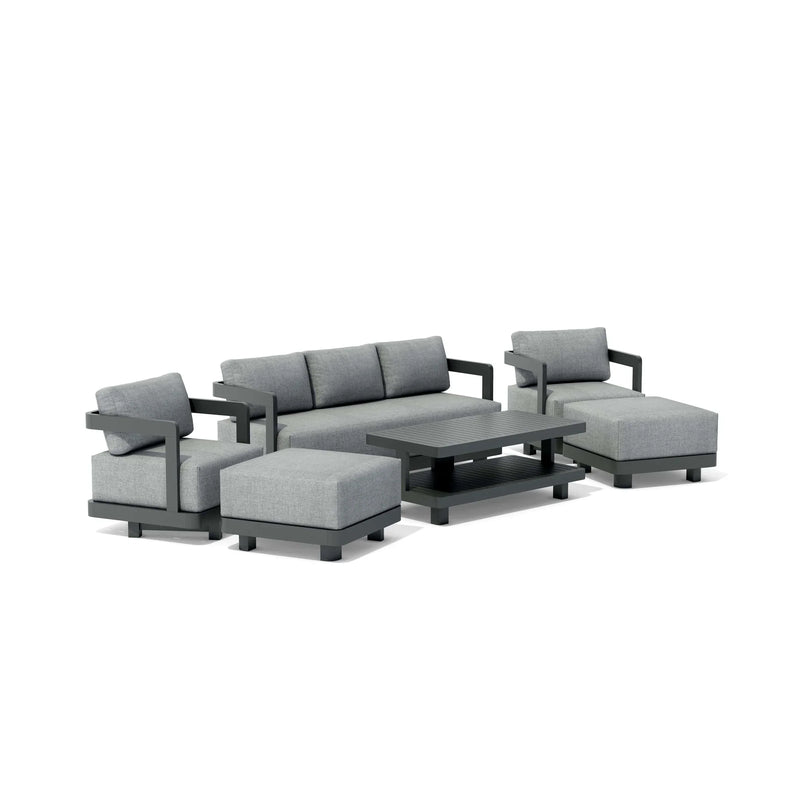 Anderson Teak 6-PC Granada Aluminum Deep Seating Set - SET-903-AL