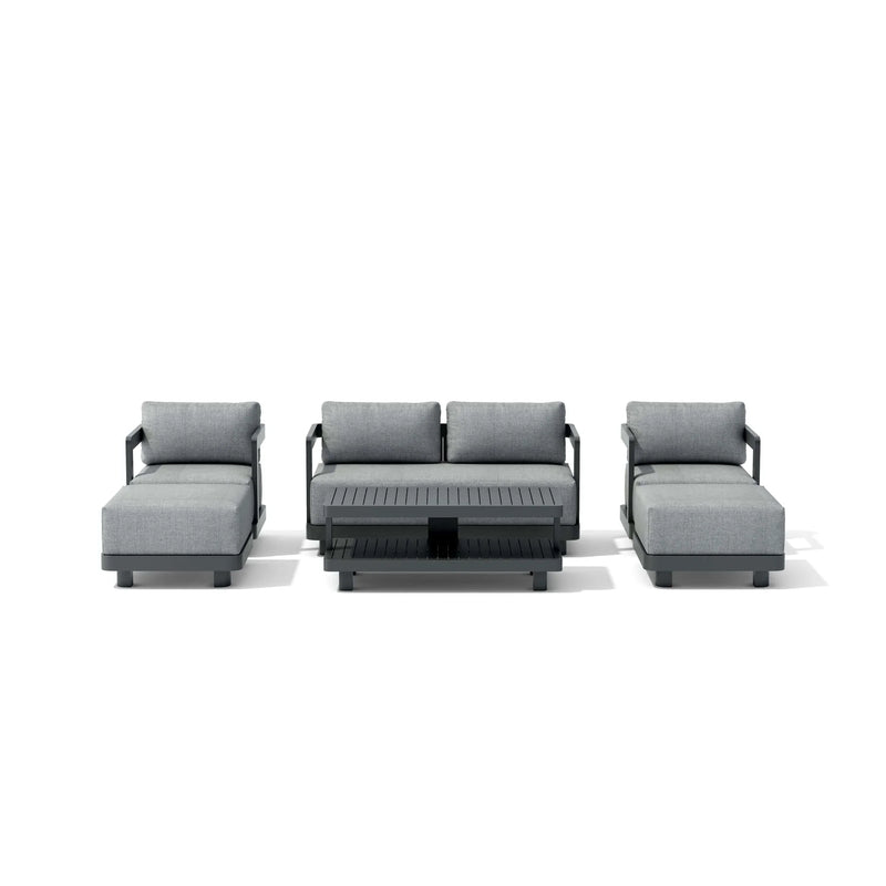 Anderson Teak 6-pc Granada Aluminum Deep Seating Set - SET-902-AL