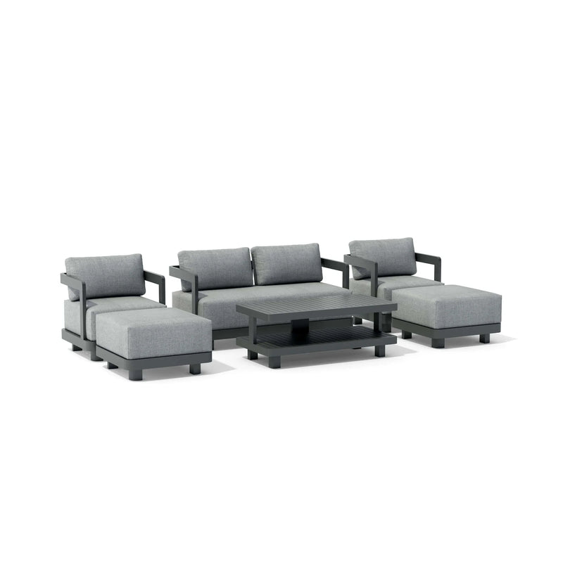 Anderson Teak 6-pc Granada Aluminum Deep Seating Set - SET-902-AL