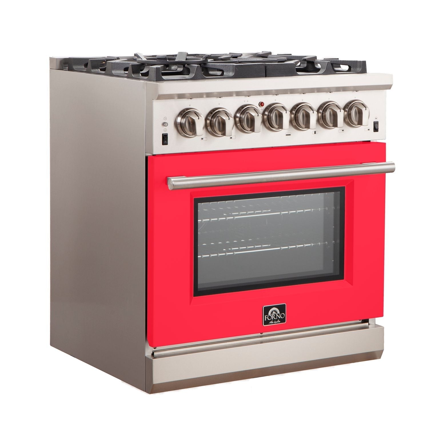 FORNO Capriasca - Titanium Professional 30" Freestanding Colored Door Gas Range FFSGS6260-30