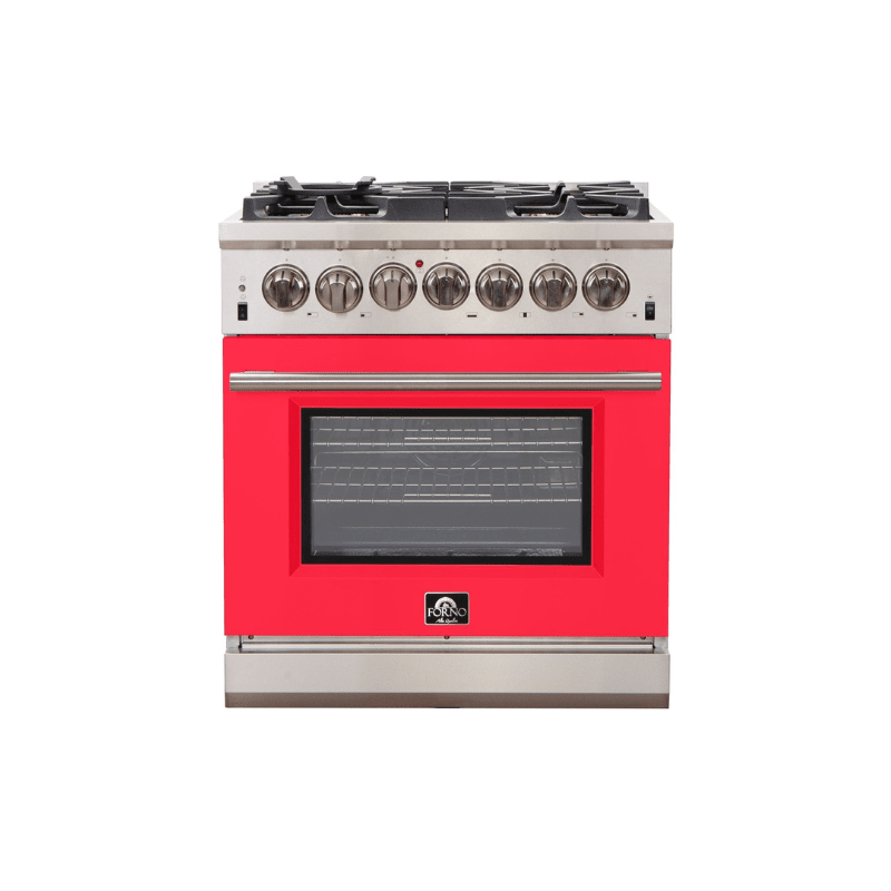 FORNO Capriasca - Titanium Professional 30" Freestanding Colored Door Gas Range FFSGS6260-30WHT