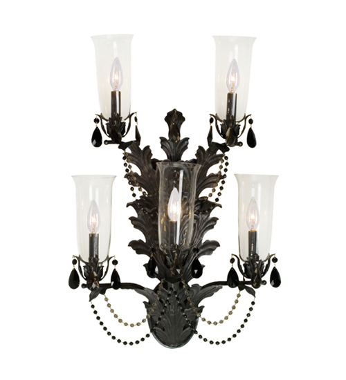 Meyda 20" Wide French Baroque 5 Light Wall Sconce- 120231