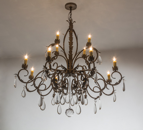 Meyda 50" Wide New Country French 12 Light Chandelier- 164238