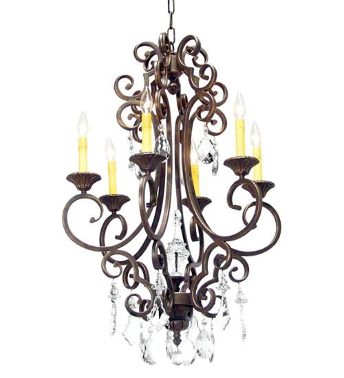 Meyda 24" Wide Aumberto 6 Light Chandelier- 120268