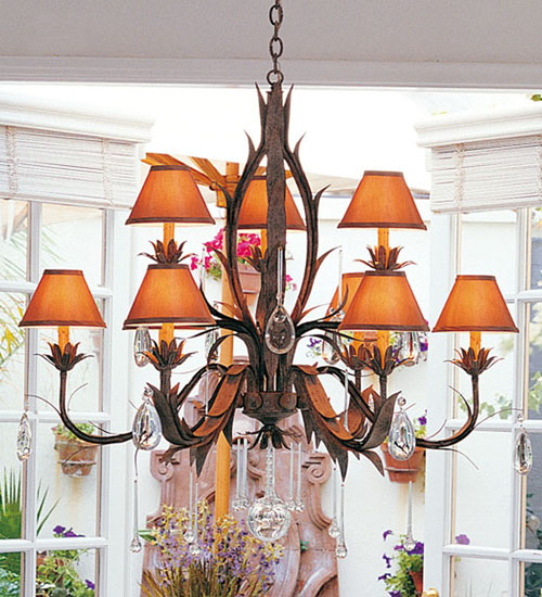 Meyda  36" Wide Slenderleaf 9 Light Chandelier- 115594