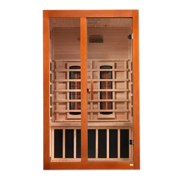 Dynamic Santiago 2-Person Full Spectrum Near Zero EMF Under 2MG FAR Infrared Sauna Canadian Hemlock DYN-6209-02 Elite